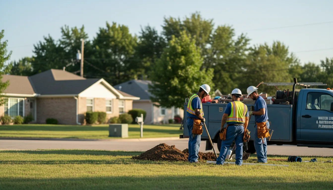 Residential water line and bathroom plumbing service in River Ridge, LA